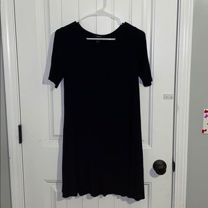 Black T-shirt dress